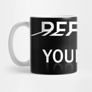 Reflect on Yourself Graphic White Mug